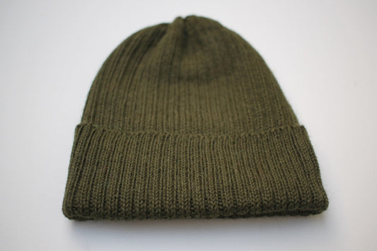 Forest Green Beanie for Adults. 100% Alpaca