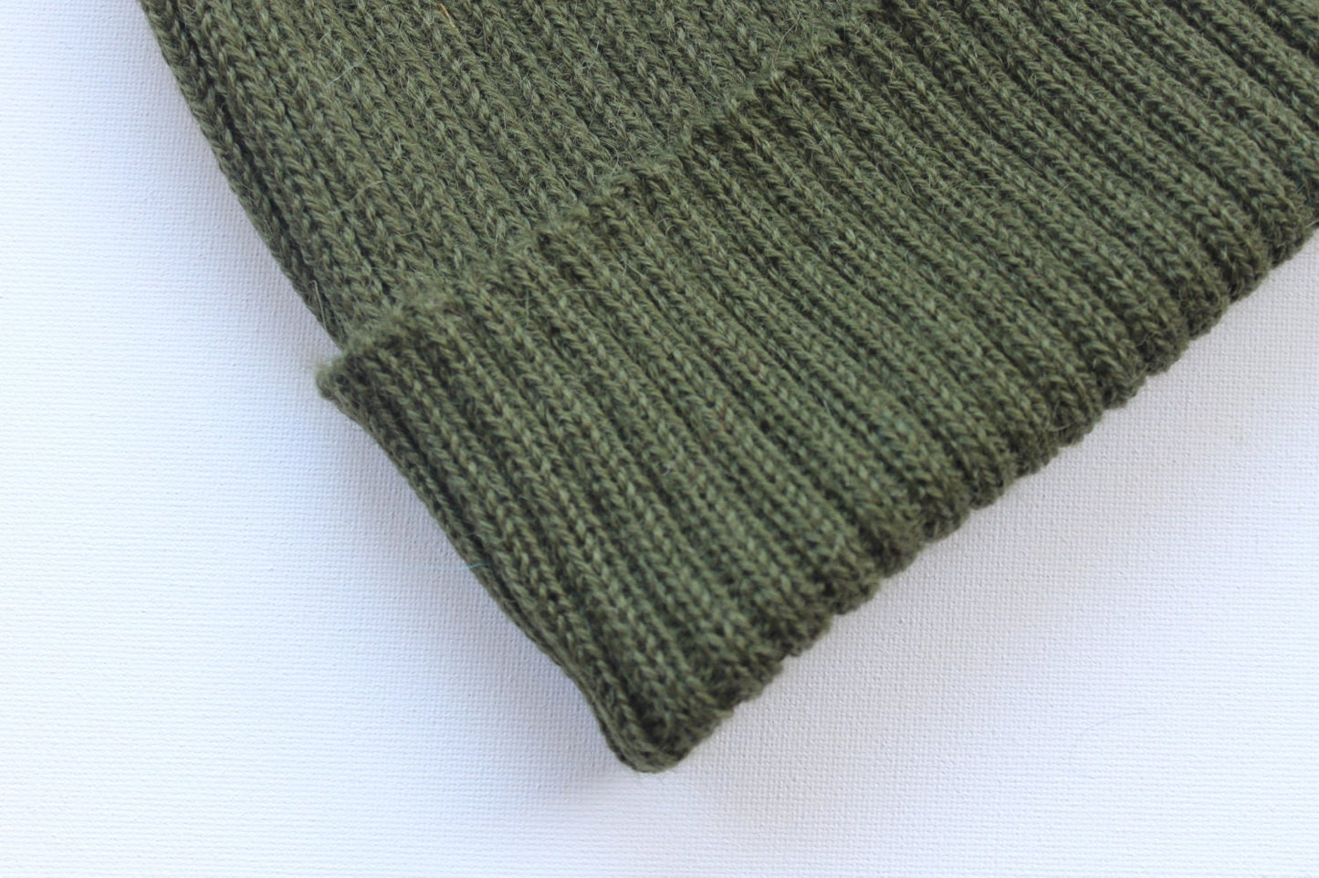 Forest Green matching parent & child beanie set of 2 hats. 100% Alpaca - Handcrafted in Scotland. Twinning knitted watch caps.