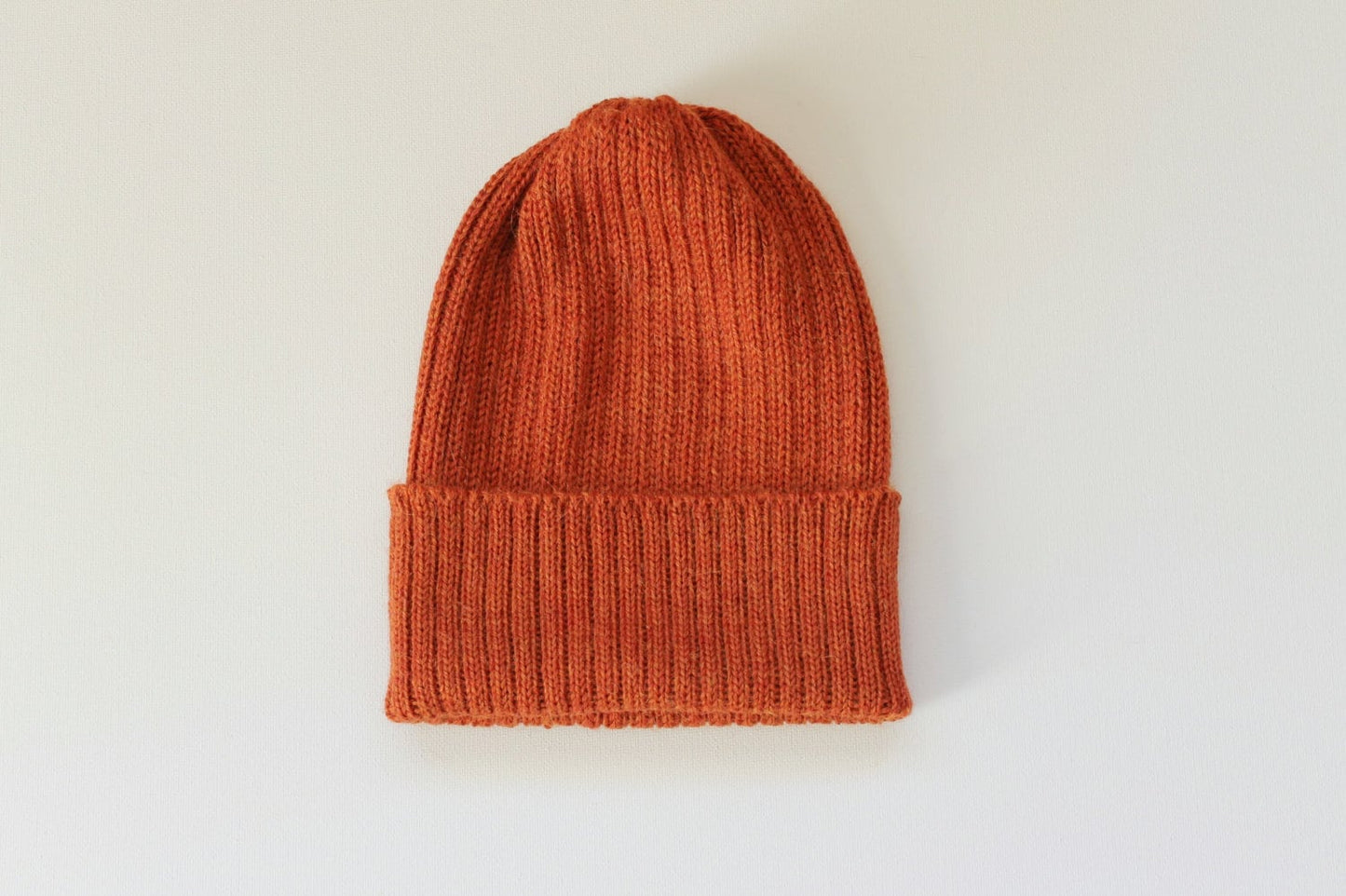 Rust/ Burnt Orange Beanie Hat for Adults. 100% Alpaca