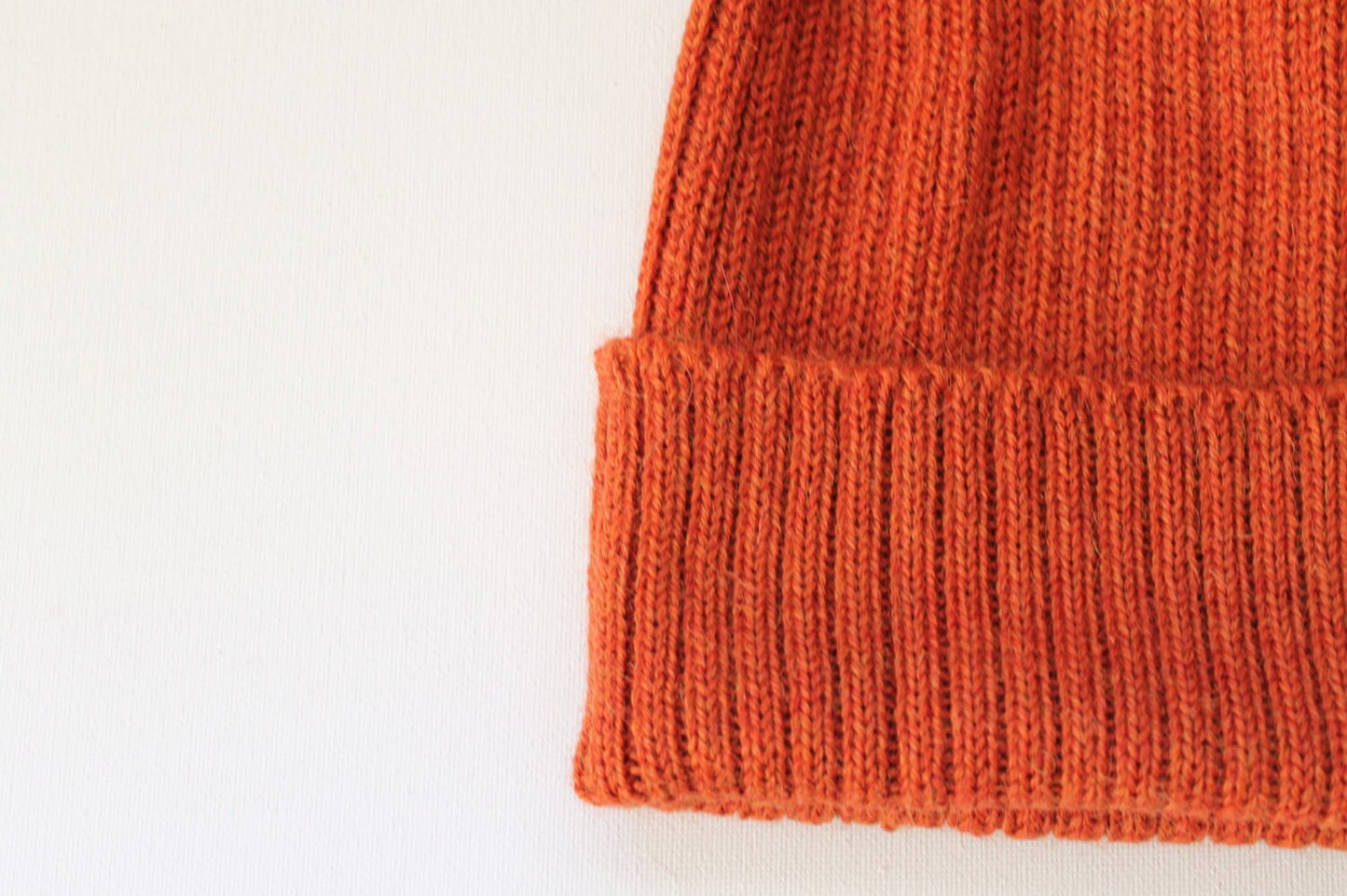 Rust/ Burnt Orange Beanie Hat for Adults. 100% Alpaca