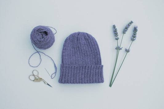 Lavender (light purple) Beanie Hat for Adults. 100% Alpaca