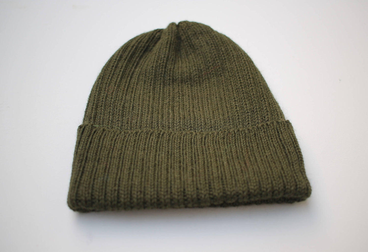 Forest Green Beanie for Babies & Children. 100% Alpaca Hat. Handcrafted in Scotland. Knitted Unisex Children's Fisherman's Watch Cap.