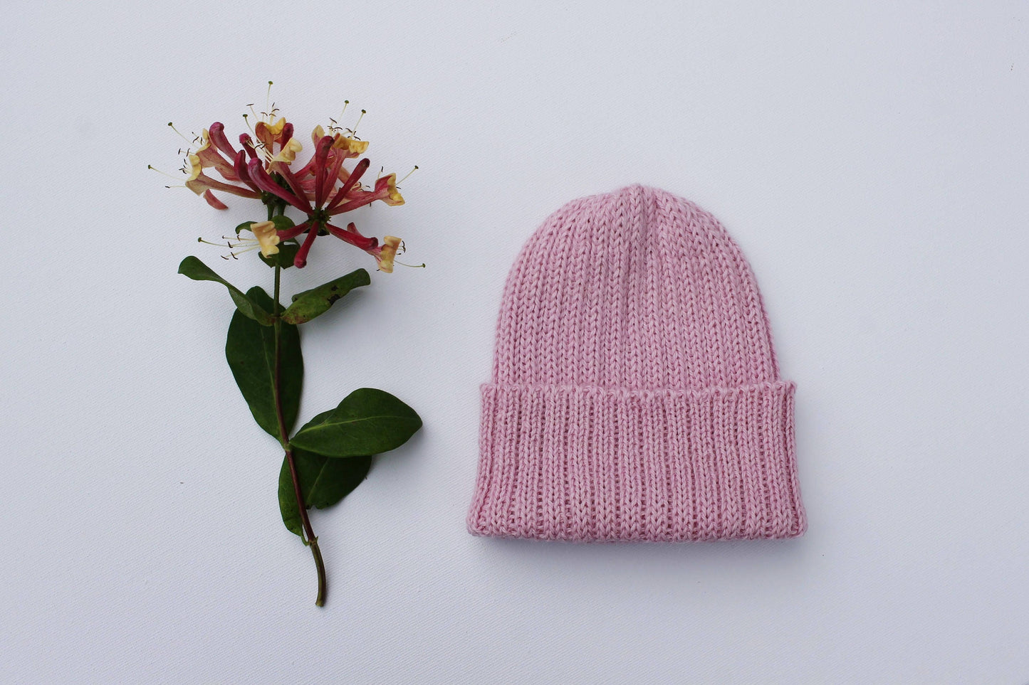 Dusty Pink Beanie for Babies, Toddlers & Children. 100% Alpaca. Handcrafted in Scotland. Newborn gift. Knitted children's hat