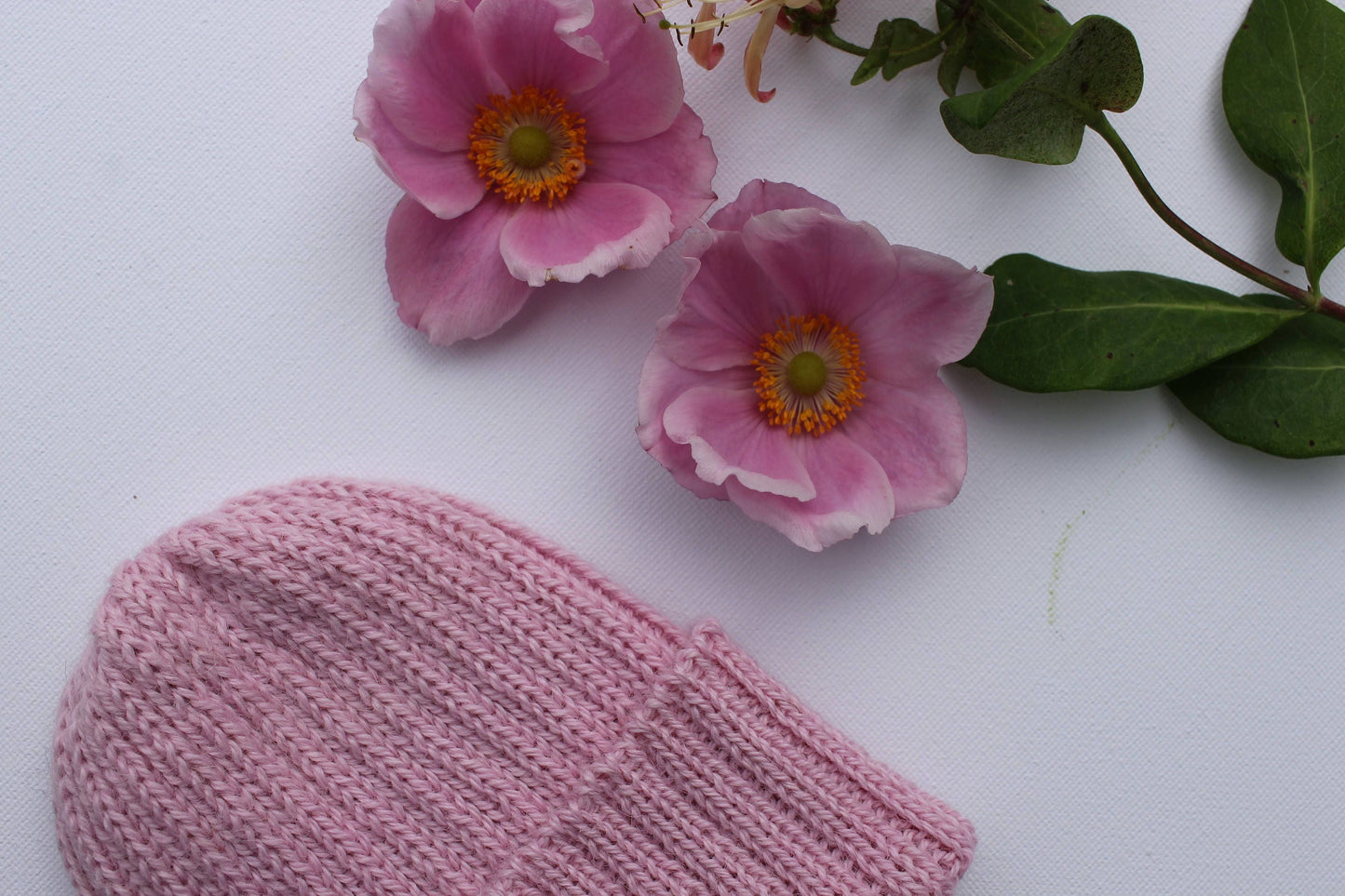 Dusty Pink Beanie for Babies, Toddlers & Children. 100% Alpaca. Handcrafted in Scotland. Newborn gift. Knitted children's hat