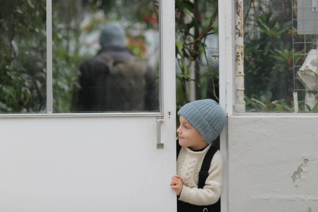 Duck Egg Parent & Child Unisex Beanie Set of 2 hats. 100% Alpaca - Handcrafted in Scotland. Twinning knitted watch caps.