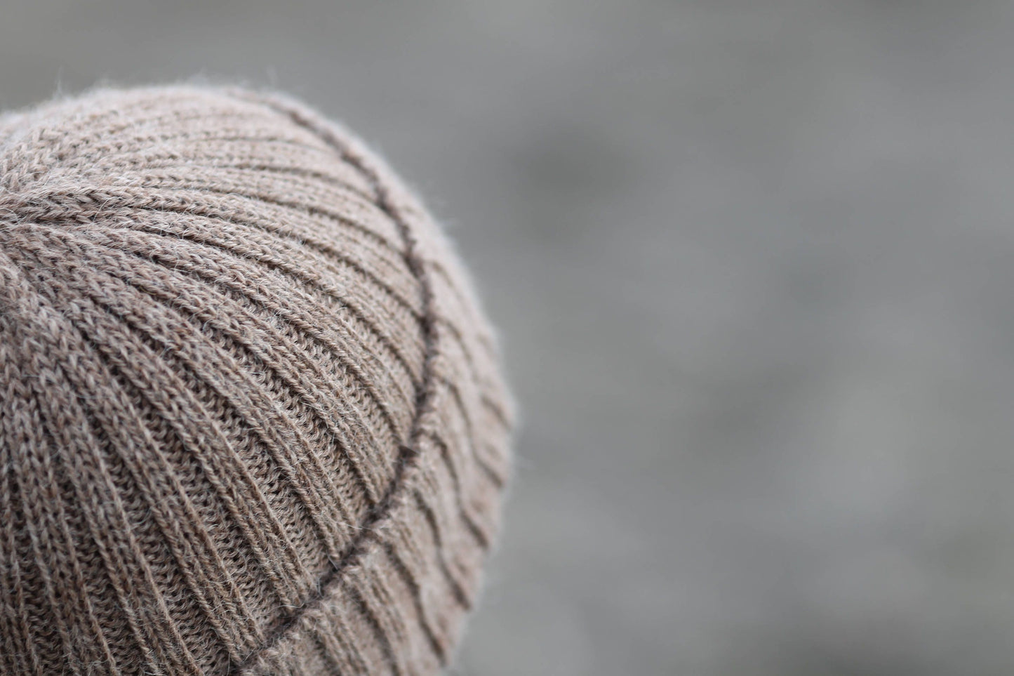 Cafe au lait Knitted Fisherman's Beanie Hat for Adults. Handcrafted in Scotland. Unisex oatmeal/ beige watch cap.