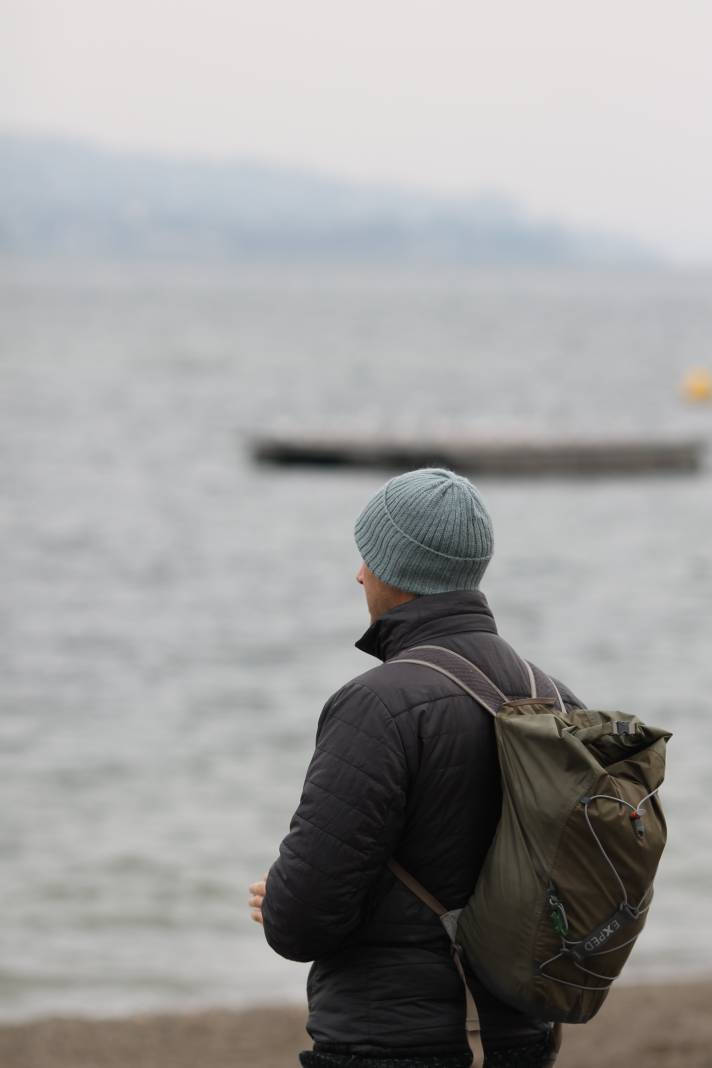 Duck Egg Beanie Hat for Adults. 100% Alpaca - Handcrafted in Scotland. Knitted fisherman's beanie/ watch cap