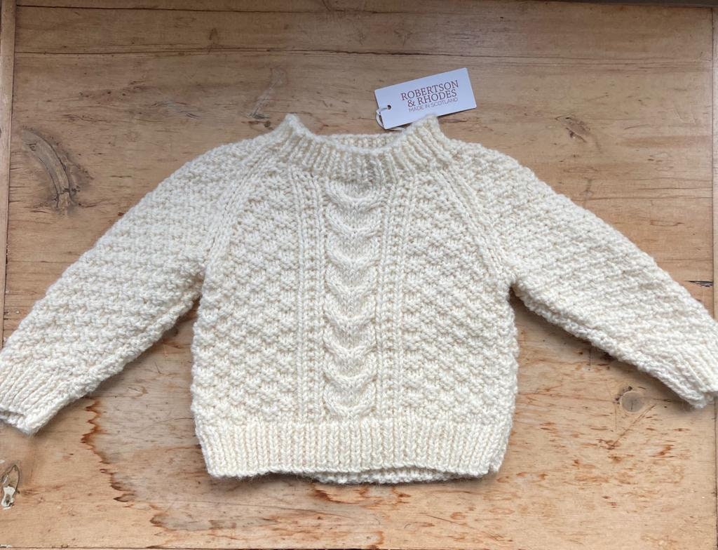 Children's Aran Sweater  |  Made in Scotland  |  Hand-knit Kids Aran Jumper