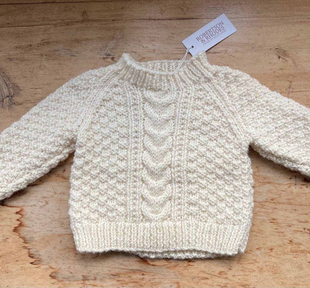 Children's Aran Sweater  |  Made in Scotland  |  Hand-knit Kids Aran Jumper