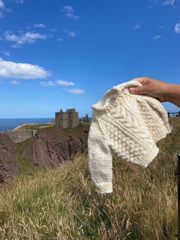 Children's Aran Sweater  |  Made in Scotland  |  Hand-knit Kids Aran Jumper